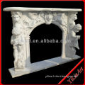 Indoor White Marble Fireplace Mantel Manufactory YL-B194